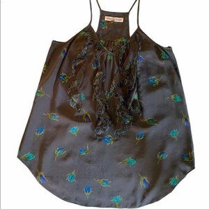 Rebecca Taylor Silk Halter Ruffle Camisole Size 0